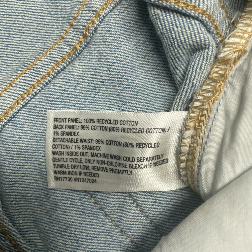 WILD FABLE JEANS 90'S RELAXED STRAIGHT DETACH WAIST LIGHT WASH MID RISE BLUE - Picture 12 of 13